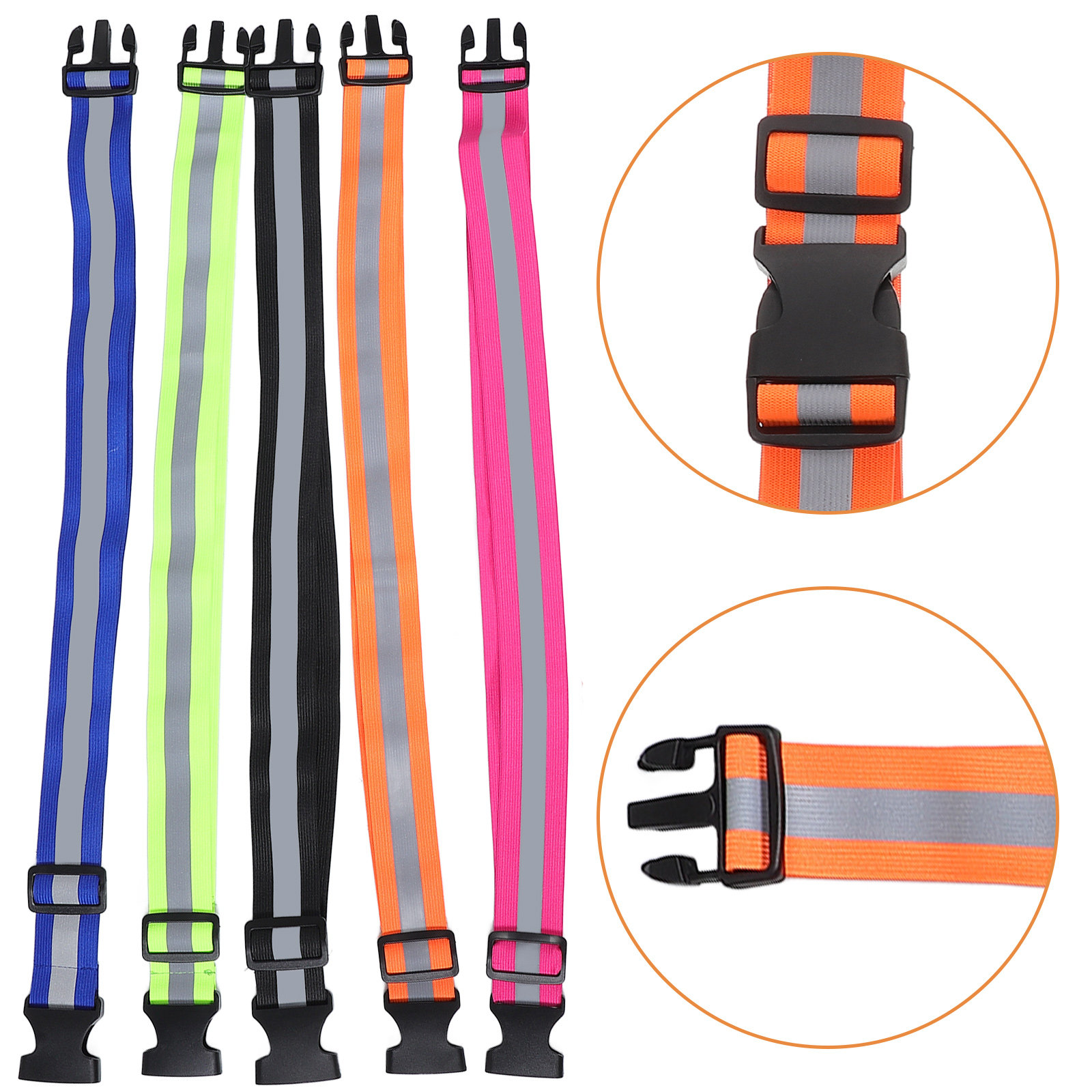 Running Visibility Gear - 5 szt. odblaskowych elastycznych pasów na