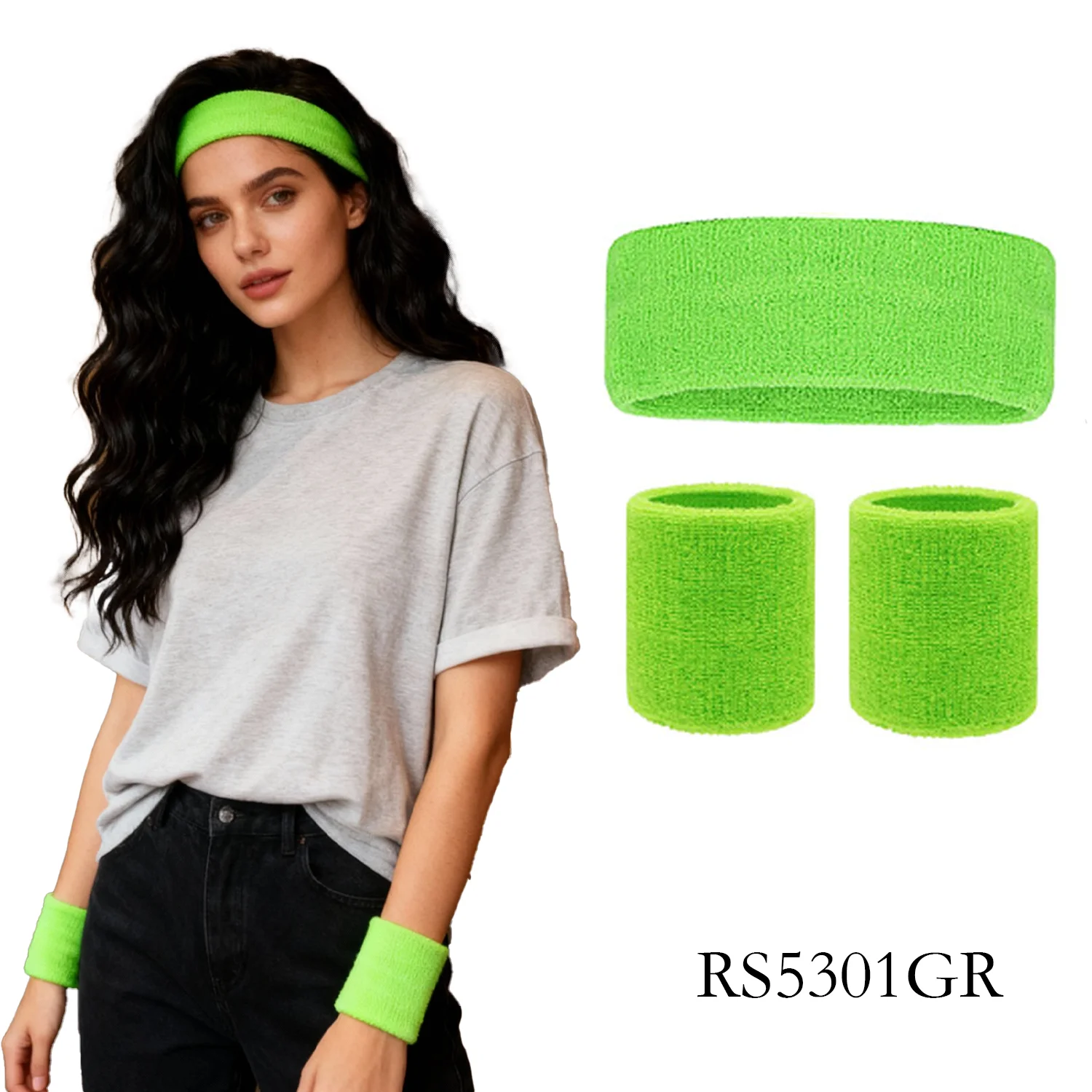 Sweat Band Wrist - Wielokolorowe frotte opaski na nadgarstek –