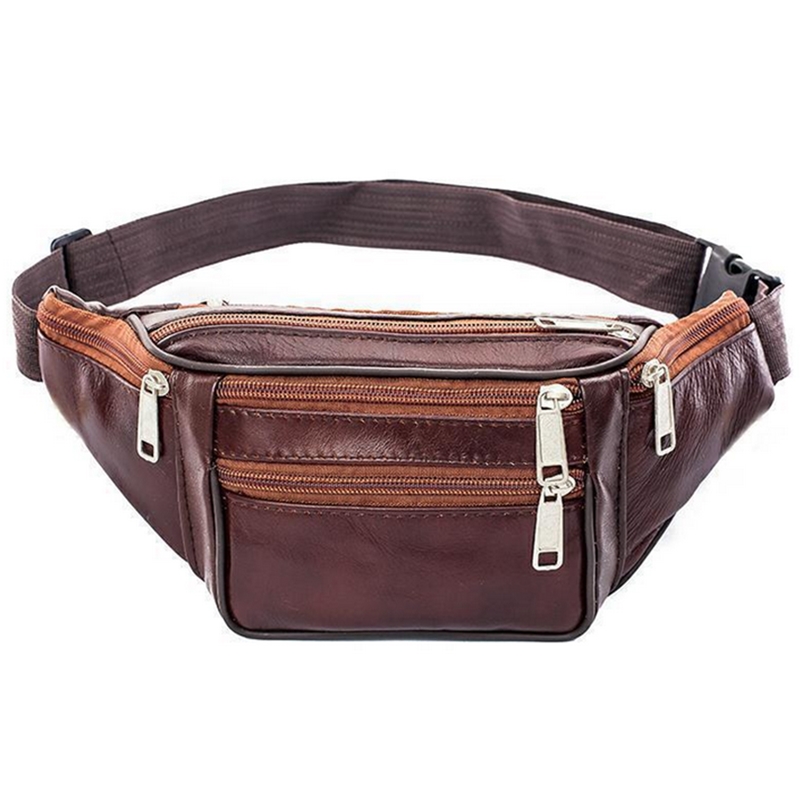 Running Gear Belt - Skórzana męska torba biodrowa na klatkę
