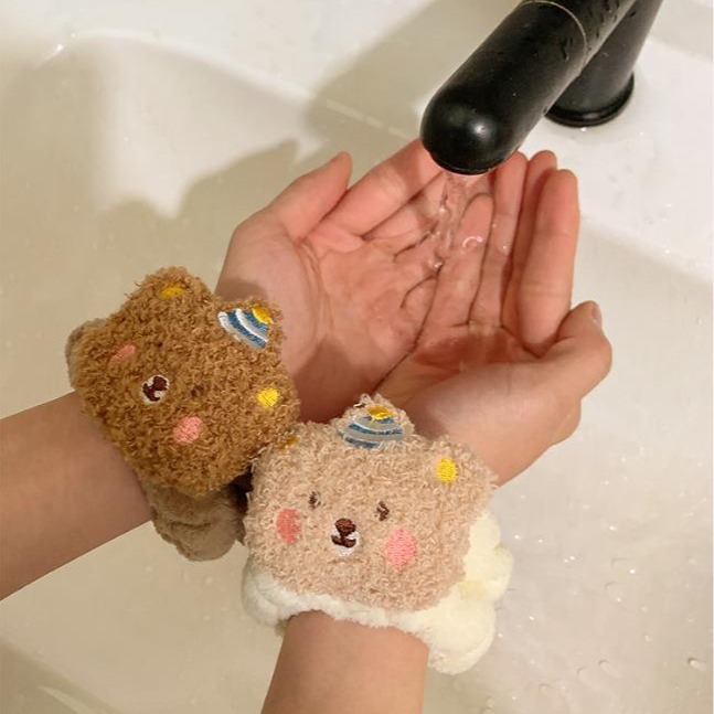 1Pair Cartoon Bear Face Wash H – Sweat Band Wrist recenzja i cena